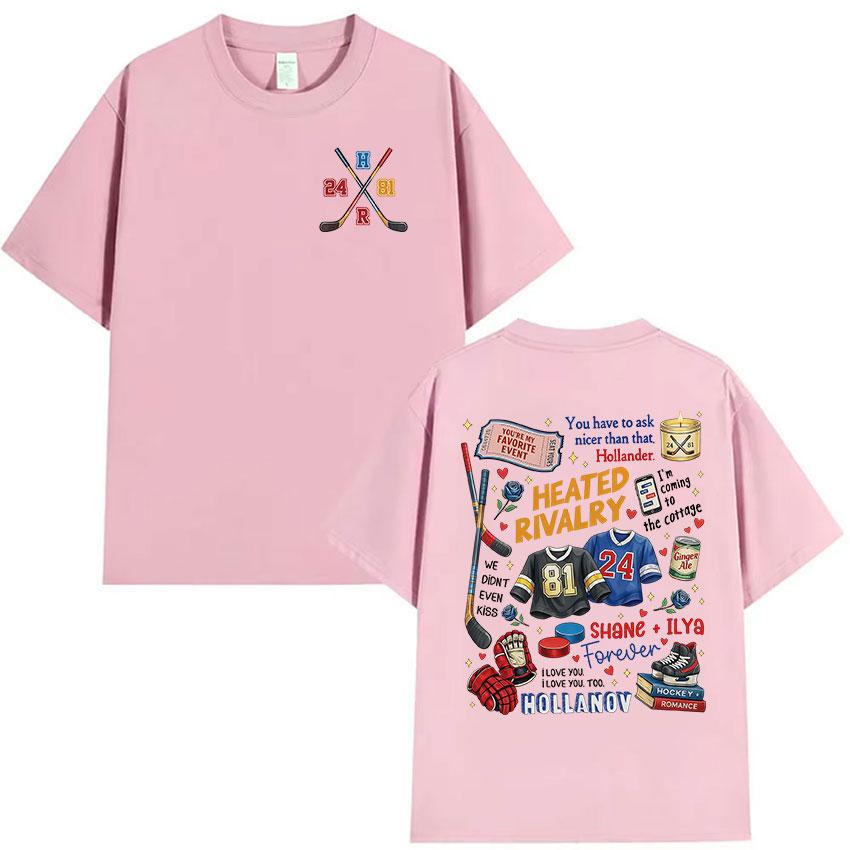 Heated Rivalry Print Graphic T Shirts Movie Shane Hollander 24 Ilya Rozanov 81 Vintage 100 Cotton Tshirt Men Women Fans Tops