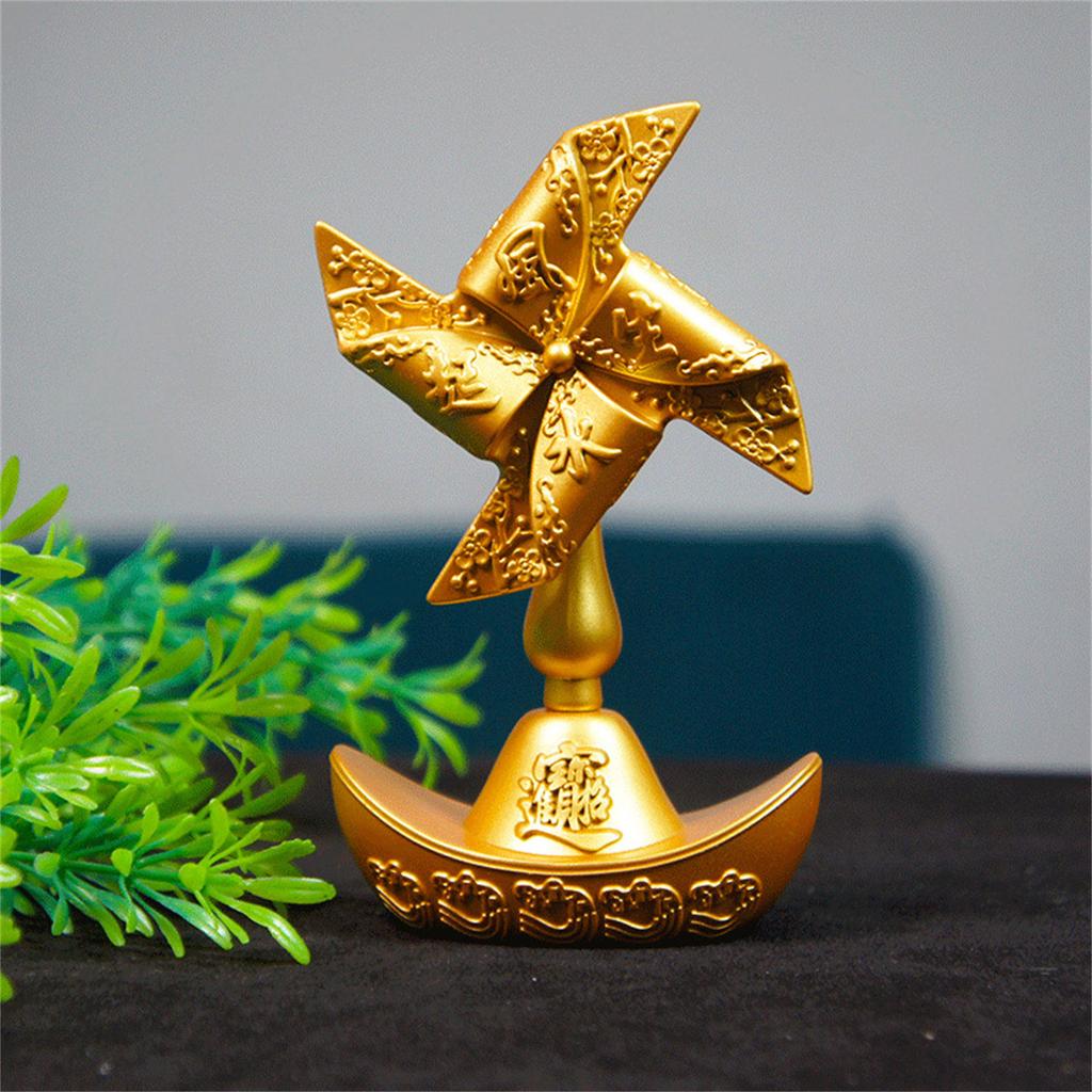 Golden Metal Sailing Ship Bucket Teapot Sculpture Chinese Fengshui Statues for Wealth and Prosperity Decorative Ornament