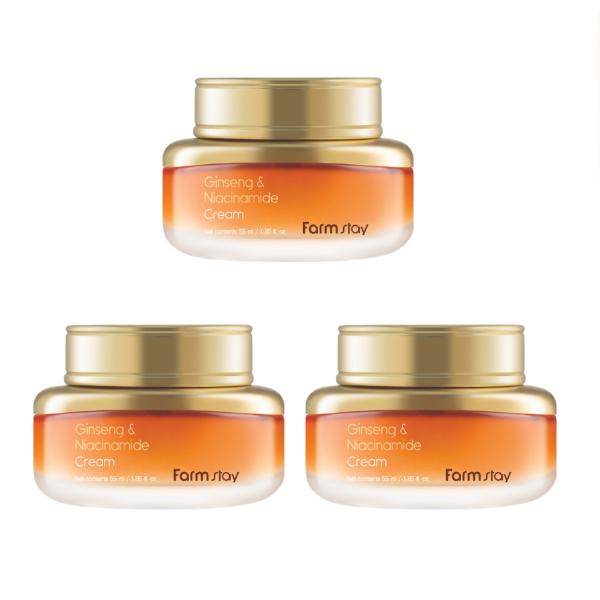 

FarmStay Ginseng & Niacinamide Тонер 150 мл, Сыворотка 35 мл, Эмульсия 120 мл, Крем 55 мл (15 вариантов) #Cream 55ml x 3pcs