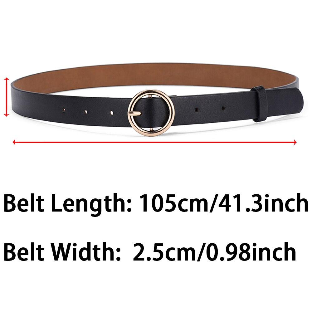 New Women's Belt Trend Gold Round Button Belt Personalized Decoration Paired with Long Pants Jeans Belt Soft and Cheap Belt