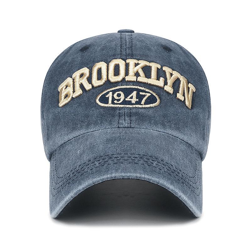 Four Seasons New Fashion Men's and Women's Trend Cap Letter Embroidery Denim Baseball Cap Outdoor Street Sunscreen Cap