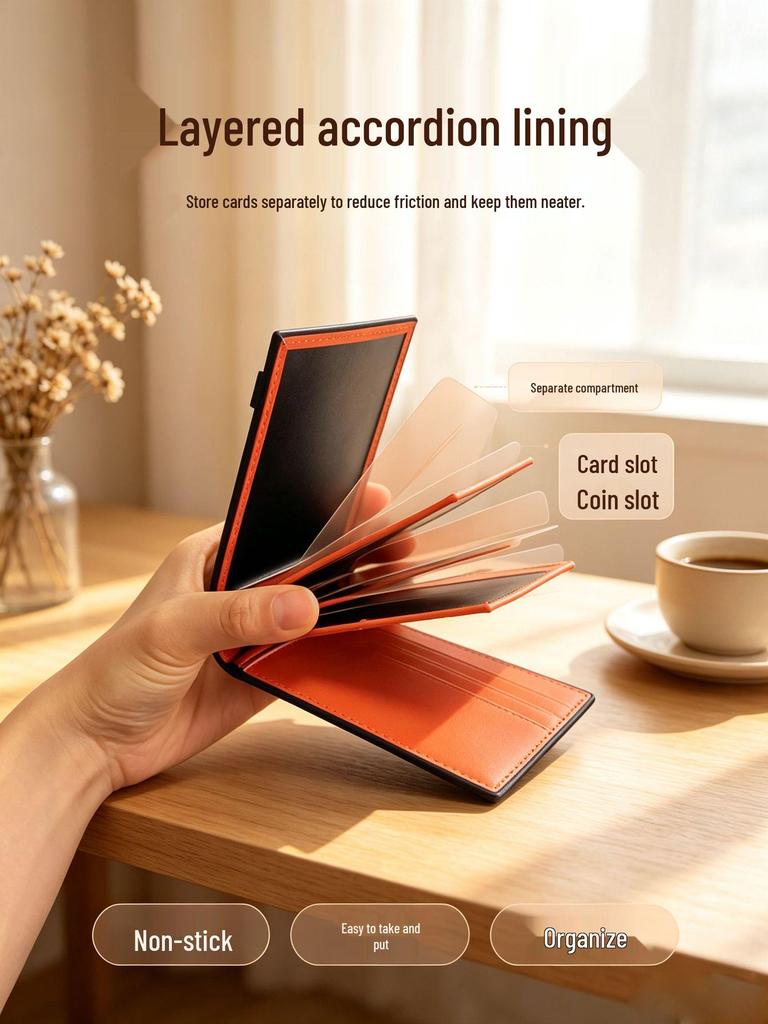 Luxury Leather Wallet & Card Holder for Women – Multi-card, License & Registration Organizer