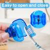 Portable Toothbrush Head Cover Clips Plastic Colorful Dustproof Head Protector Cap Case Outdoor Travel Bathroom Supplies