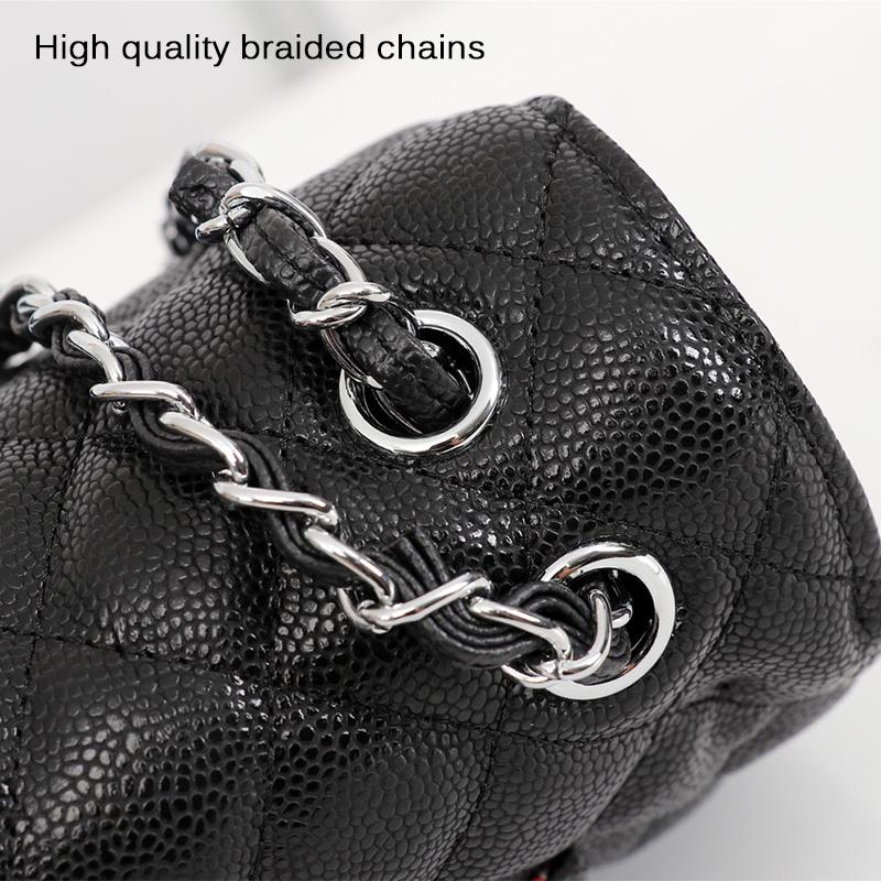 Medium Diamond Quilted Shoulder Bags For Women Luxury Designer Caviar Handbags Genuine Leather Cowhide Crossbody Bag Chains Lock Flap Bag