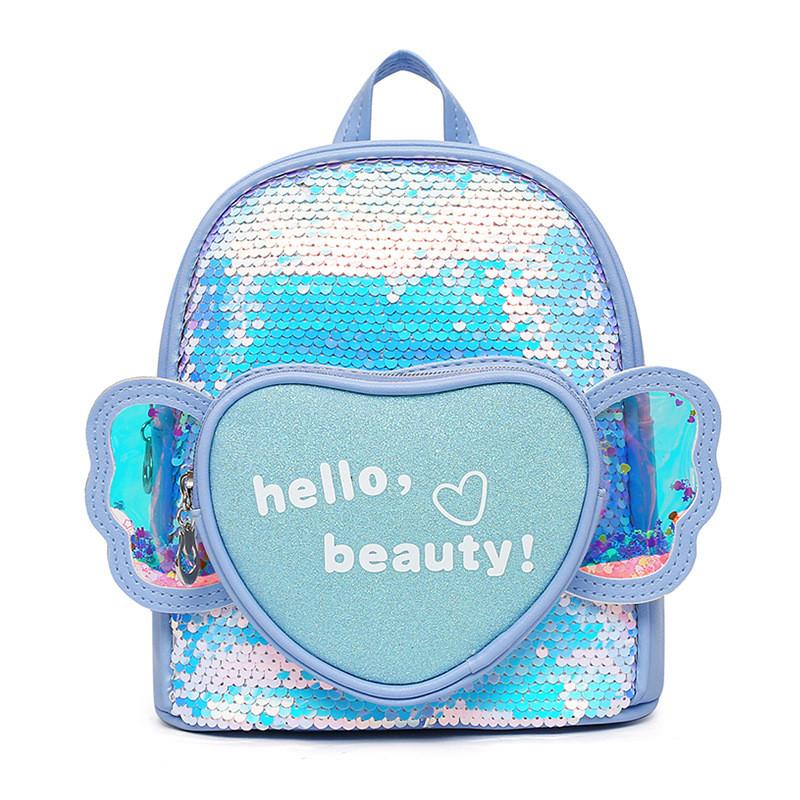 Love Book Children Wings Bag Kindergarten Cartoon Cute Glitter Leisure Small Bag
