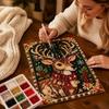 2D Flat Christmas  Painting Kit Acrylic Santa Claus Beads Ornaments  Porch Decoration