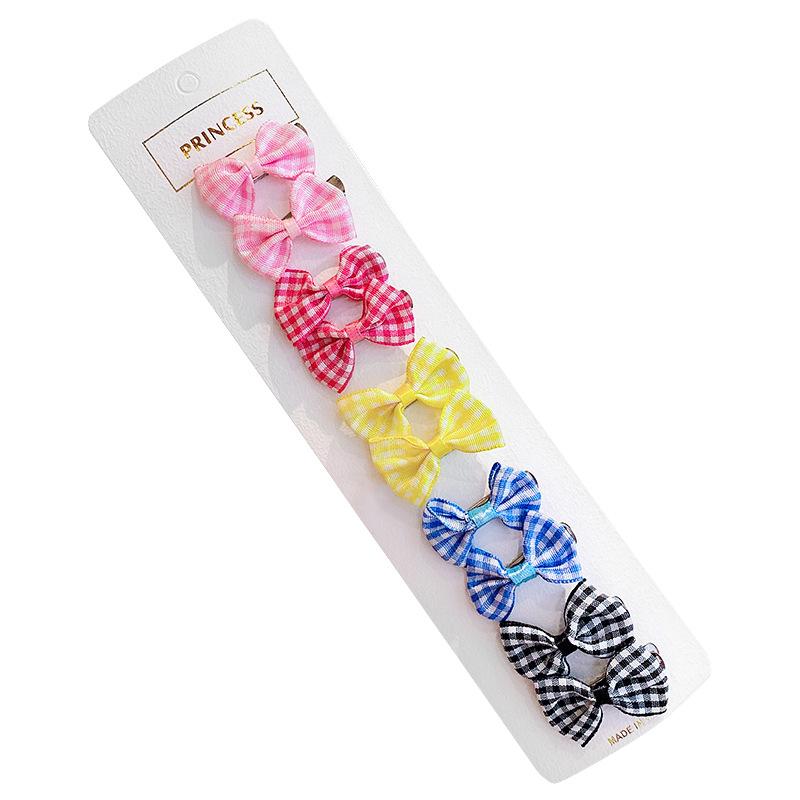 10Pcs Baby Bow Hair Clip Children's Bangs Headdress Girls Cute Little Hair Clip Broken Hair Clip Princess Hair Accessory