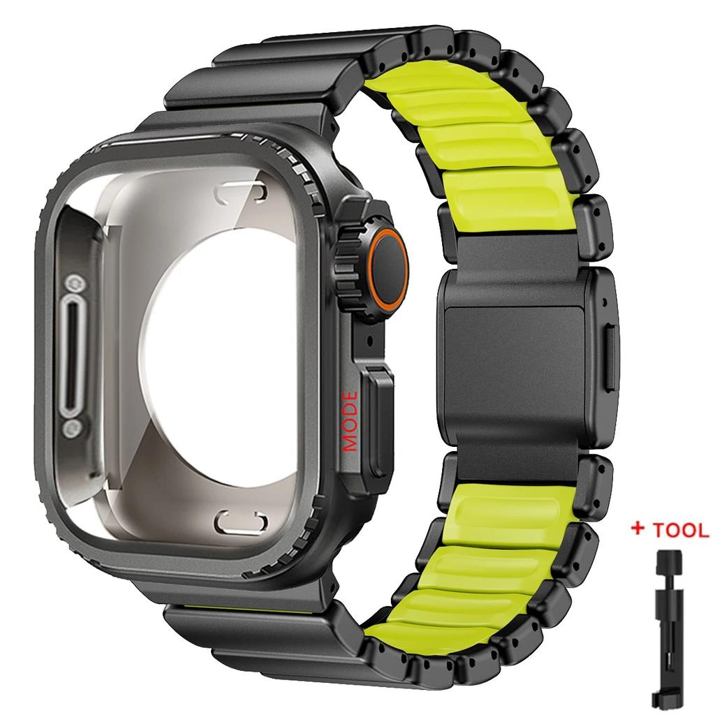 Rem+Boett i Rostfritt Stål / Titan för Apple Watch Ultra3 2 49mm 46 45mm 44 42mm Lyxarmband iWatch Serie 11 10 9 8 7 6