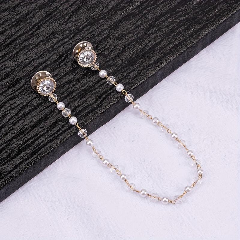 1 unidad de cadena anti-luz de perlas, cadena corporal anti-luz decorativa para mujer, bandolera grande de una sola palabra para escote, cadena anti-luz.