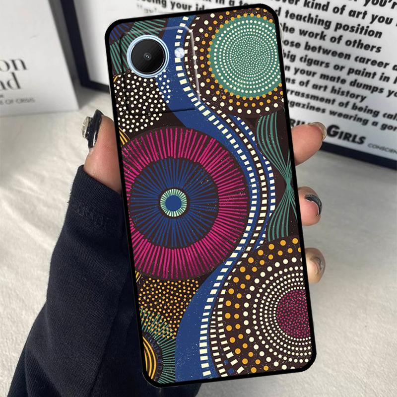 African Print Fabric For Realme C75 C55 C71 C61 C53 C33 C63 C51 C65 C67 11 12 13 14 15 Pro Plus GT6 GT7 Pro Case