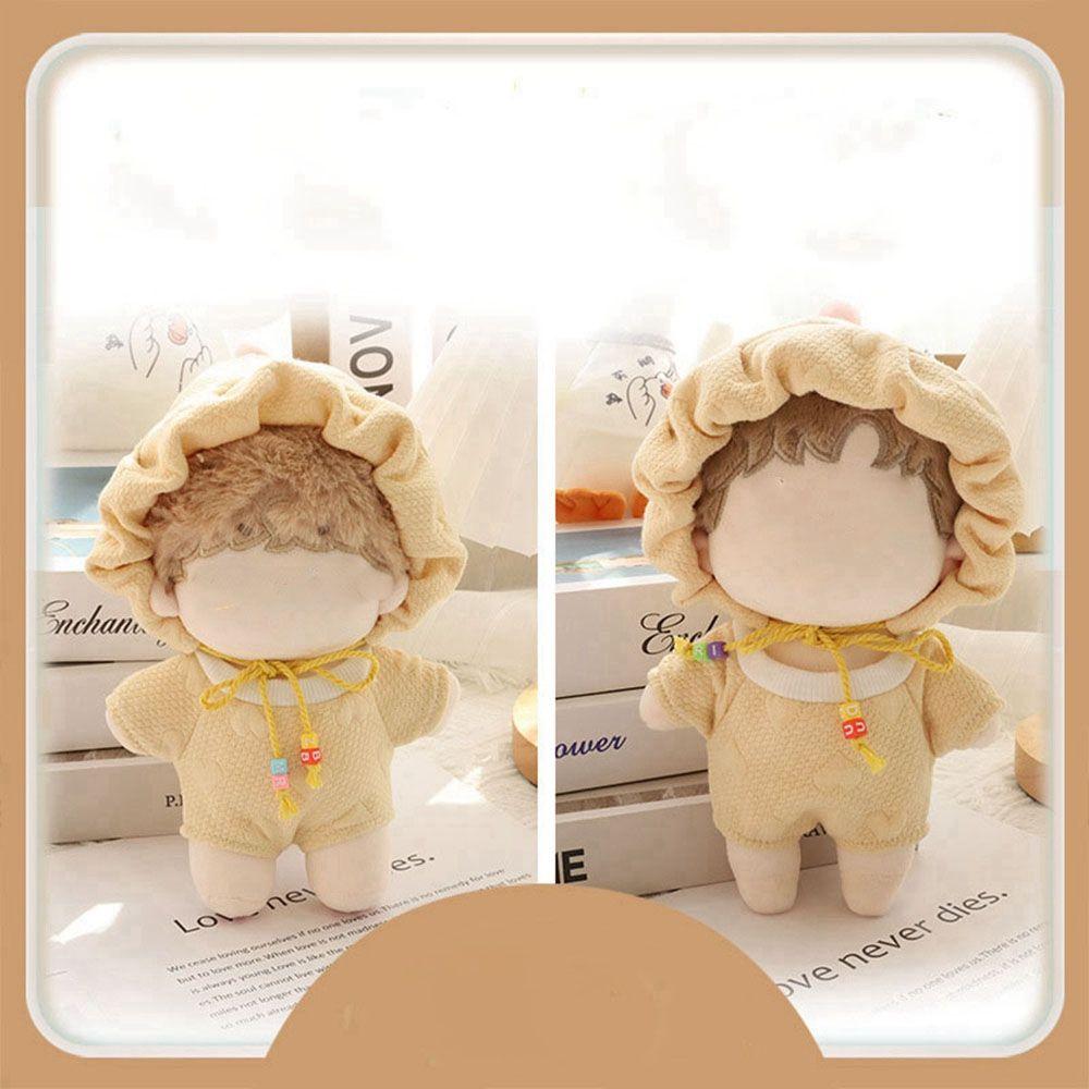 Stoffpuppen Idolpuppe Outfit Niedliche Kopfbedeckung Mode Latzhose Hut Mini Kleidung 20cm Puppenkleidung