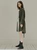 Avang Overfit Shirt Long Sleeve Dress - Khaki
