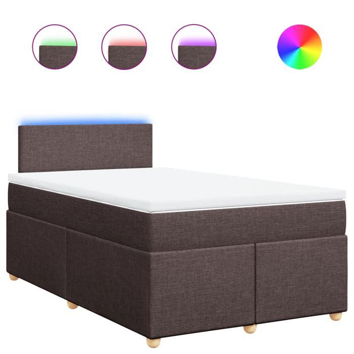 VidaXL Sommier à lattes de lit avec matelas Marron foncé 120x200 cm 3288943