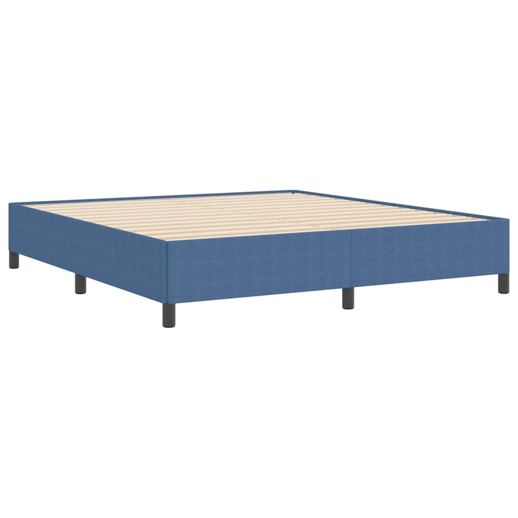 Blue Box Spring Bed 180 x 200 cm Cord Fabric