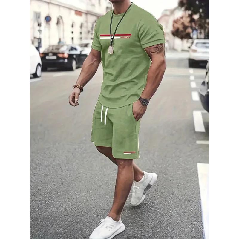 2025 Nou Set de Vară pentru Bărbați Dungi Imprimeu 3D Ținute Copii Adulți Costum Tricou Bărbați Modă Seturi Trening Bărbați Haine Bărbați Oversized