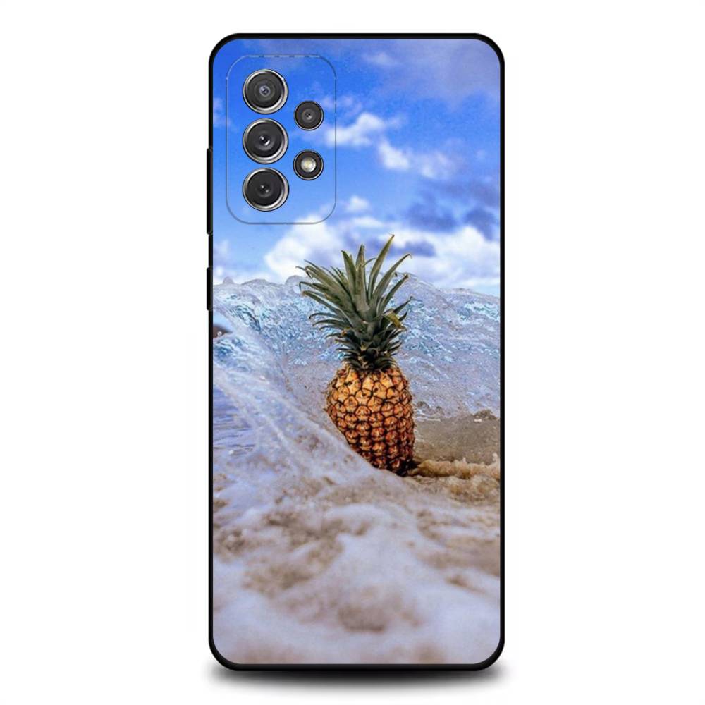 Summer pineapple Phone Case For Samsung S25,S24,S21,S22,S23,S30,Ultra,S20,Plus,Fe,Lite,Note,10,9,5G Black Cover