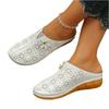 Women's Casual Slip On Wedge Sandals Summer Open Back Clogs Lightweight Breathable Cutout Design Comfortable Footwear