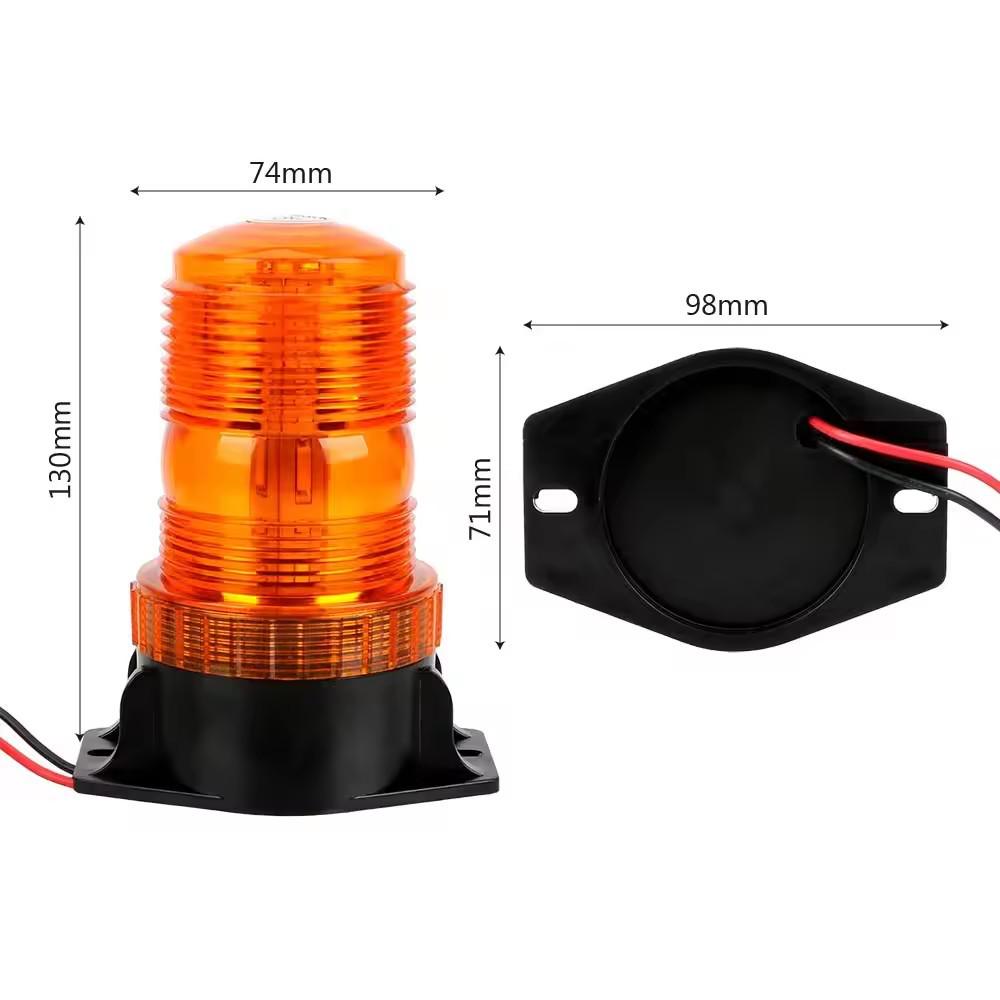 Forklift LED Warning Light for School Bus and Engineering Vehicles, Yellow 12-110V Strobe Light