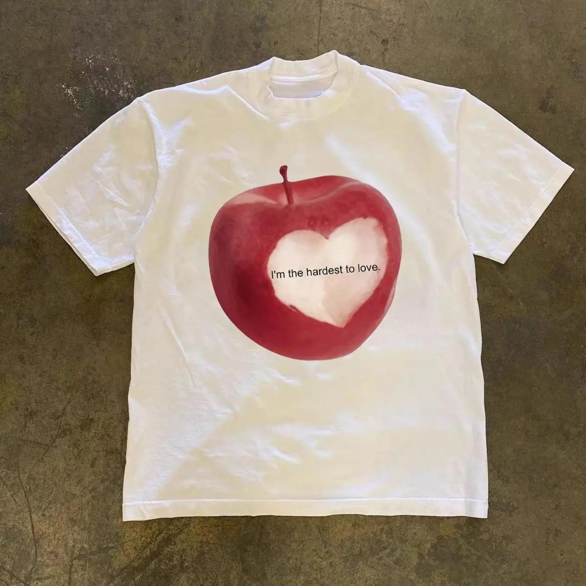 

New Summer Japanese Streetat Vintage White Y2k Casual Retro Acai Pattern T-shirt Cotton Loose Vatage Style Old Unseix T-Shirt M