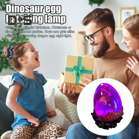 Noční světlo ve tvaru dinosauřího vejce, ručně vyrobená lampa ve tvaru draka, lampa ve tvaru líhnoucího se dinosauřího vejce pro dětský pokoj, dekorace do dětského pokoje, dárek pro milovníka dinosaurů