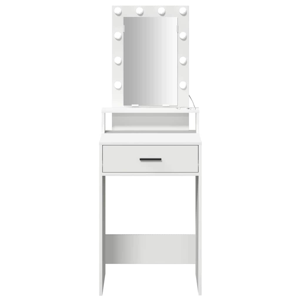 Makeup Table with Drawers White 50 x 41 x 140 cm Engineered Wood