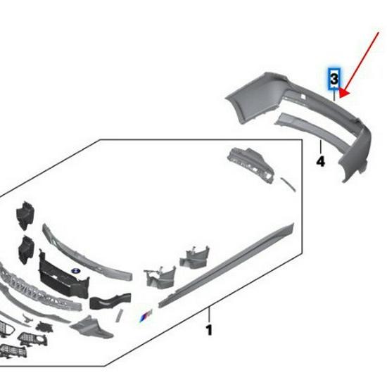 

BMW 3 Series F30/F31 Rear Bumper with 4 Holes (Part Number: 51128056497) Please inquire