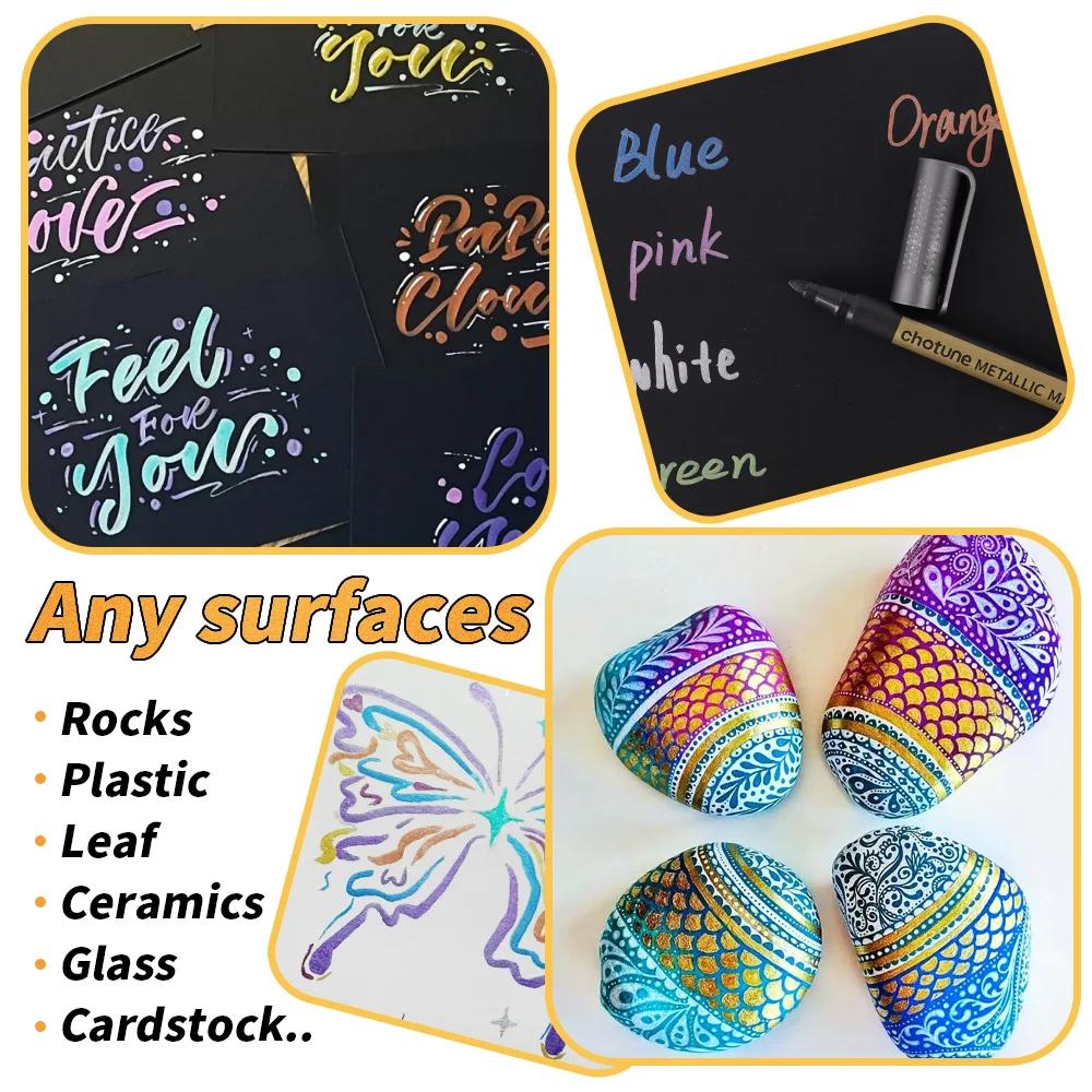 Colorful 20 Colors Permanent Metallic Paint Marker Waterproof Markers Tire Tread Rubber Fabric Paint Metal Paint Marker Pens