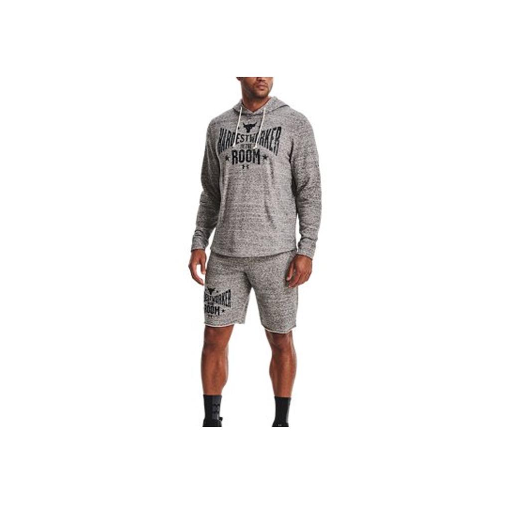 Under Armour Johnson Series Letter Logo Printed Training Shorts Men shorts Gray 1370459-112
