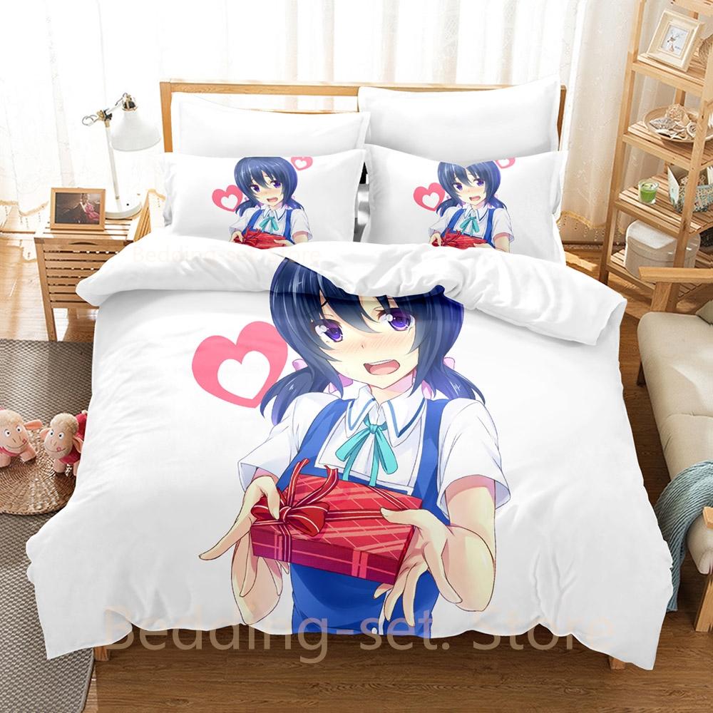 3d Print Anime D-Frag! Bedding Set Duvet Cover Comforter Bed Set Quilt Cover Pillowcase King Queen Twin Size Boys Girls Adult