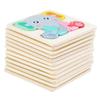 3D Wooden Animal & Vehicle Puzzle Blocks - Educational Hand-Grasp Board for Kids