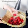 Bamboo Woven Kitchen Basket Set: Winnowing Basket, Fruit Basket, Snack Plate, Steamed Bun Mold, Sieve, Vegetable Washing Basket.