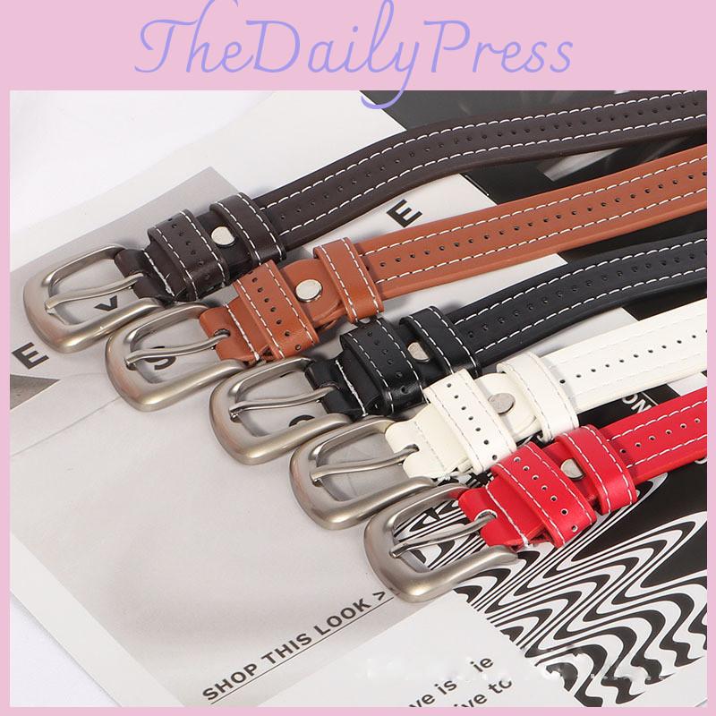 Needle Ladies Buckle Belt Versatile Jeans Casual Small Hole Cut Belt Line