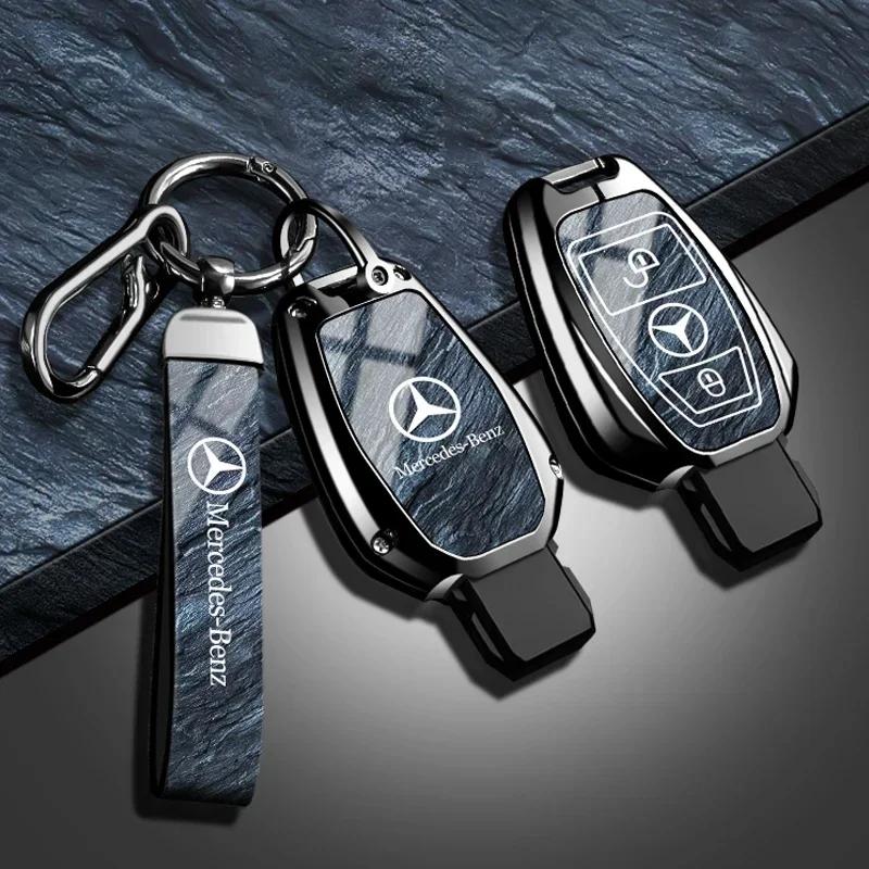 Car Sticker For Benz Zinc Alloy Car Key Protector Key Case Cover Shell For Mercedes Benz B C E Class GLS GLA GLK GLC CLA AMG W20