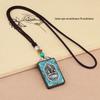 Ebony Tangka Necklace with Ethnic Na Fu Pendant - Buddha Amulet for Men & Women