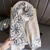 90x180cm Womens Autumn/Winter Printed Fringe Cotton Linen Warm Long Beach Shawl Scarf Wrap Ladies Stoles Hijab