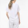 adidas Lockere Passform Rundhalsausschnitt Lässiges bedrucktes Kurzarm-T-Shirt Damen Oberteile Weiß GP0590