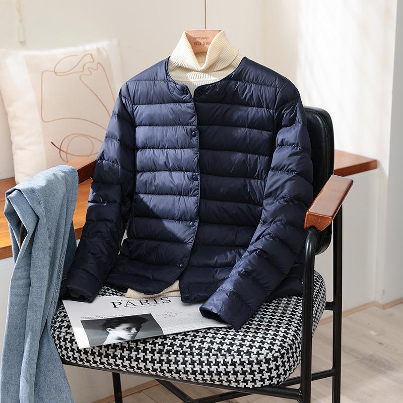 Autumn Winter Warm Women White Duck Down Slim Jackets Female Ultra Lightweight Packable Puffer Coats