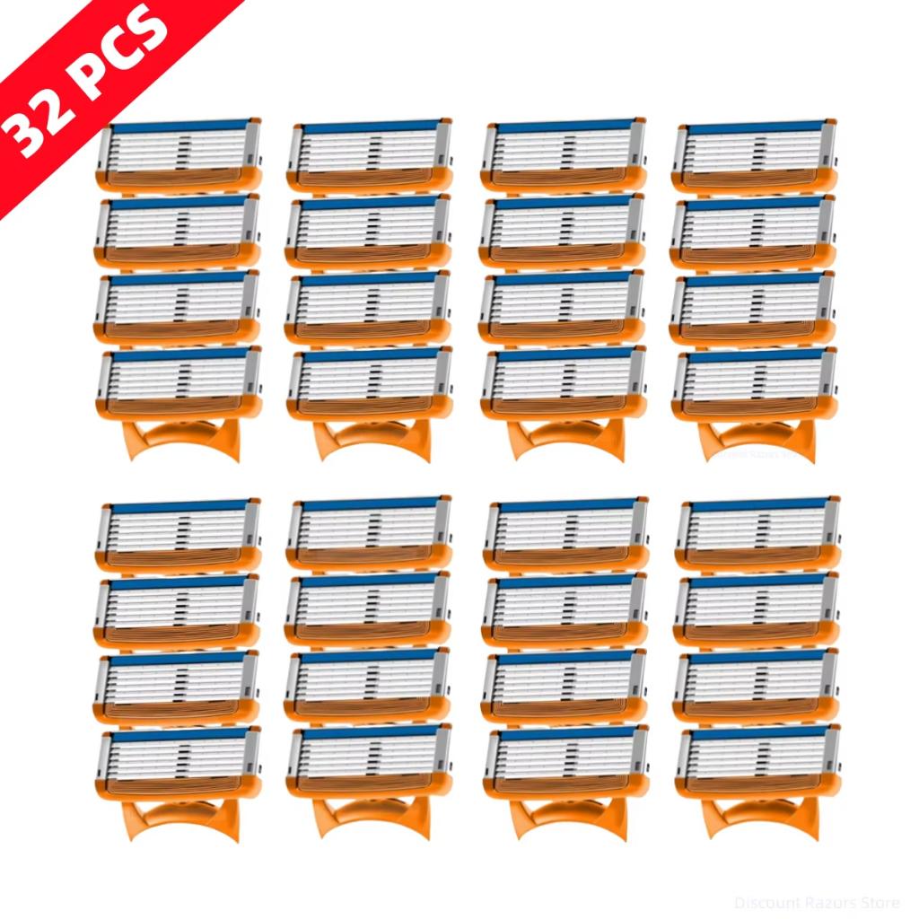 Replaceable Heads Men's Razor 5 Layer Blades Replacement Male Manual Razor Face Beard Hair Trimmer