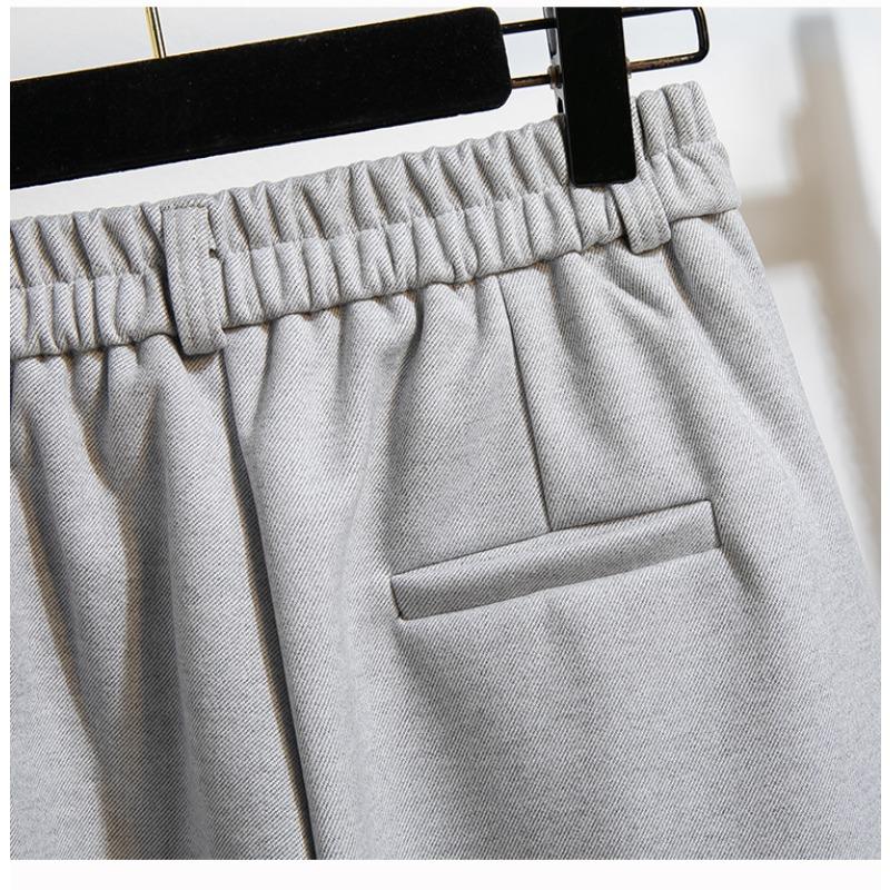 DIMANAF Plus Size Women Long Pants Thick Loose Casual Elastic Waist Vintage Lady Winter Autumn 2025