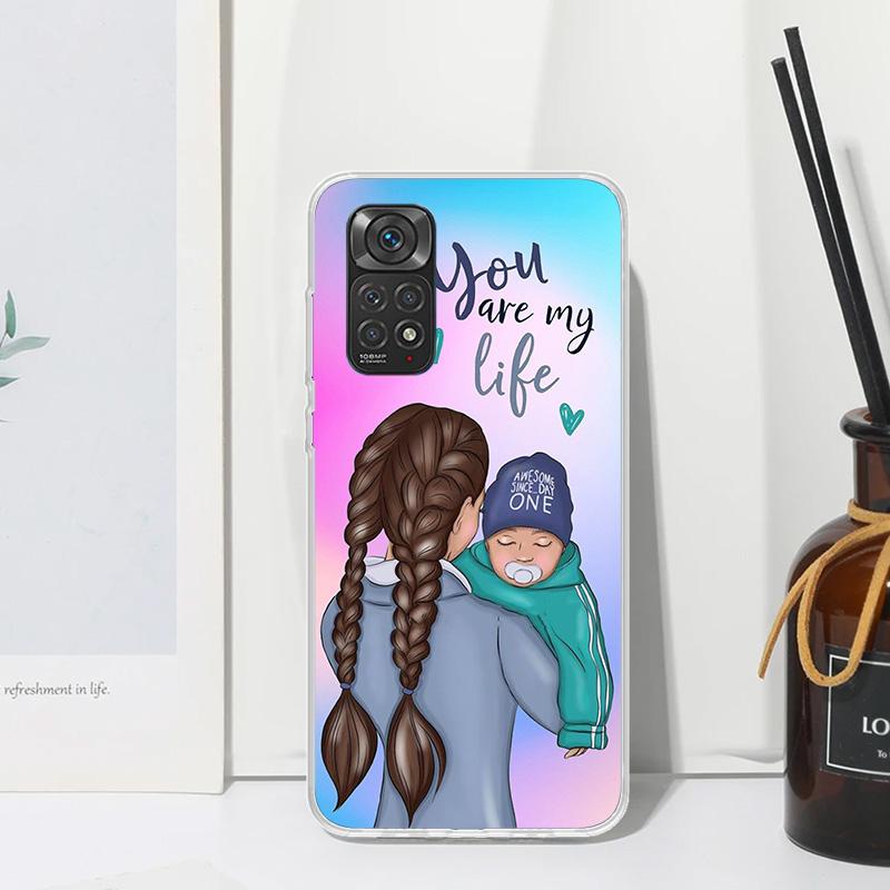 Woman Fashion Girl Super Mom Baby Phone Case For Xiaomi Redmi Note 15 13 14S 14 Pro Plus 12S 11S 10S 12 11E 10 11T Art Fundas Ba