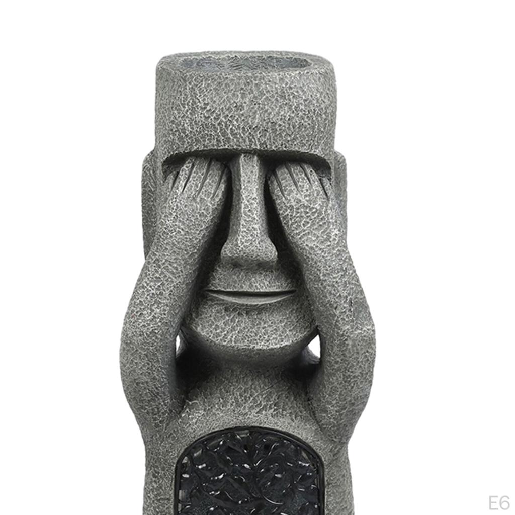 10 Inch Moai Monolith Garden Sculpture in Easter Island Resin