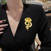 SKEDS Fashion Women Men Vintage Crystal Matte Cobra Brooches Pins Exquisite Retro Classic Unsiex Suit Office Snake Badges Gift