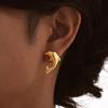 Modische Delfin-Ohrstecker für Damen, Goldfarbene Edelstahl-Stecker, Tier-Ohrringe, Wasserdichter Schmuck, Geschenk