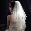 Elegant Double Layer Bridal Veil With Comb Easy To Wear White Headpieces Hair Decoration For Weddings And Photography