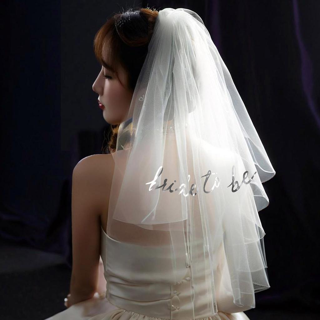 Elegant Double Layer Bridal Veil With Comb Easy To Wear White Headpieces Hair Decoration For Weddings And Photography
