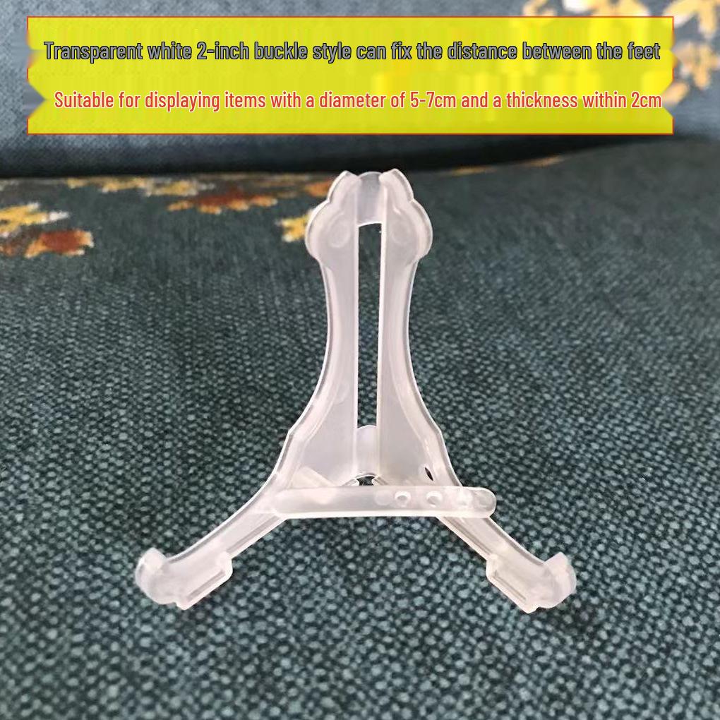 

Black Transparent Foldable Plastic Display Stand for Plates, Dishes, Tea Cakes, Clocks, and Photos