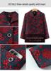 2026 Plus Size Printed Jacket for Middle-aged and Elderly Women, Spring/Autumn, Loose & Slimming, Lapel Top
