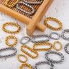 10pcs 20pcs Stainless Steel Oval Charms Geometric Connectors Jewelry Making Necklace Bracelets Twist Open Connection Jump Rings