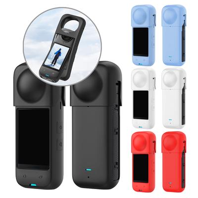 Ochranný obal Pouzdro Nárazuvzdorné Silikonové Pouzdro na Objektiv Omyvatelný & Vodotěsný Kryt Skin pro Akční Kameru Insta360 X4