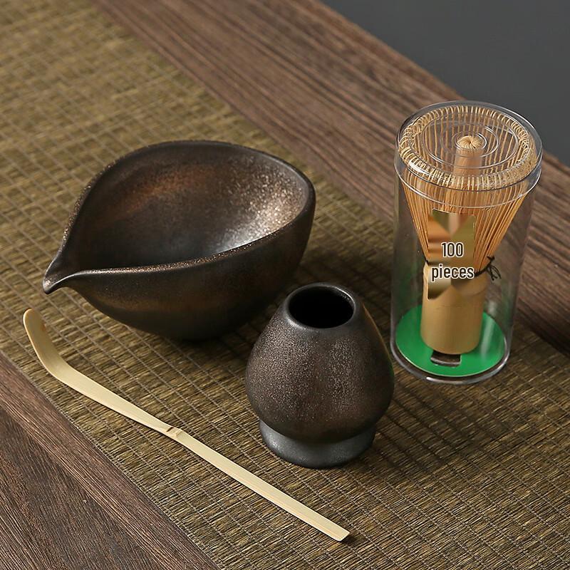 Japanese Coarse Pottery Matcha Tea Ceremony Set